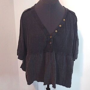 POL baby doll top with button closure size S